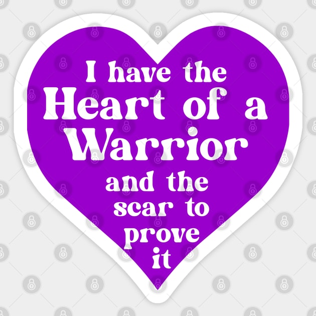 Heart of a Warrior Sticker by KayBee Gift Shop